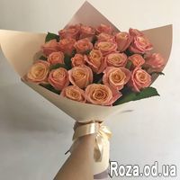 25 персиковых роз - Фото 2