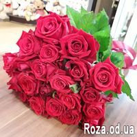 Букет из 21 красной розы - Фото 1