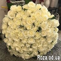 101 белая роза 70 см - Фото 1