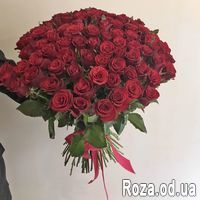 101 красная роза 60 см - Фото 2