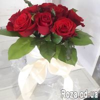 11 красных роз в коробке - Фото 3