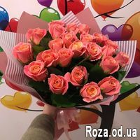 25 персиковых роз - Фото 3