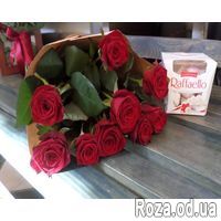 9 роз и Raffaello - Фото 1