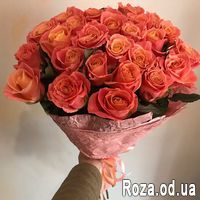 25 персиковых роз - Фото 4