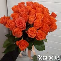 31 восхитительная оранжевая роза - Фото 1