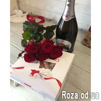 5 роз и Martini Asti - Фото 1