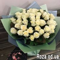51 белая роза 60 см - Фото 2