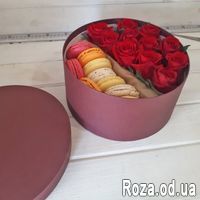 11 роз с Macarons - Фото 1