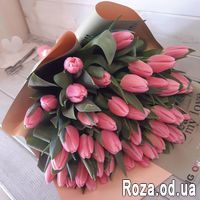 45 розовых тюльпанов - Фото 1