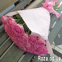 51 розовая роза 60 см - Фото 3