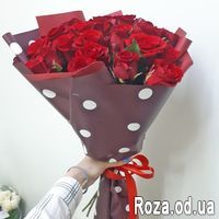 Букет из 21 красной розы - Фото 4