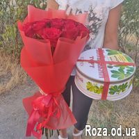 Букет из 21 красной розы - Фото 5