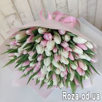 Шикарный букет тюльпанов - Фото 1