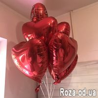 7 воздушных шариков в форме сердца - Фото 2