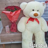 Белый мишка 1,2 м - Фото 3
