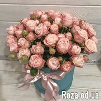Розы в круглой коробке - Фото 1