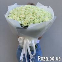 101 белая роза 70 см - Фото 2