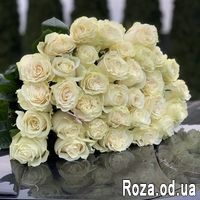 35 белых импортных роз - Фото 1