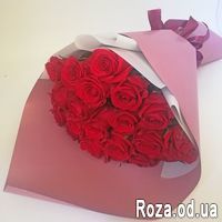 Букет из 17 красных роз - Фото 6