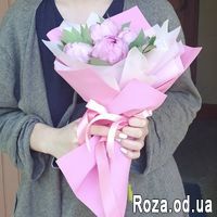 Мини букет пионов - Фото 2