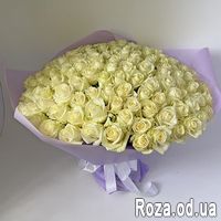 201 белая роза 60 см - Фото 1