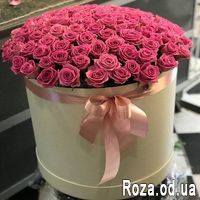 101 розовая роза в коробке - Фото 1