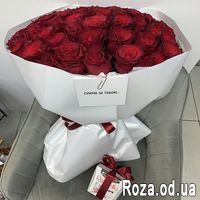 51 червона троянда 50 см - Фото 5