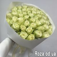 45 импортных белых роз - Фото 1