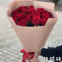Букет из 17 красных роз - Фото 9