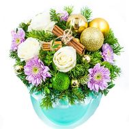 Коробка цветов к Рождеству