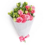 Маленький букет розовых эустом