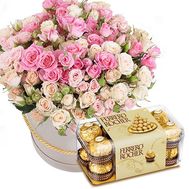 Кустовые розы с Ferrero