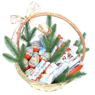 Новогодняя подарочная корзина Kinder