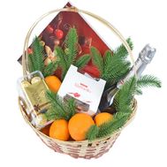 Новогодняя корзина в подарок с Martini Asti