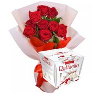 9 роз и Raffaello