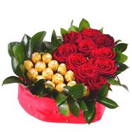 Сердце из роз и Ferrero