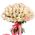 101 creamy pink rose 40 cm