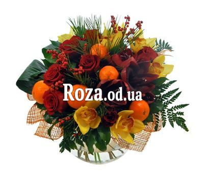 Букет із мандаринами на Новий рік