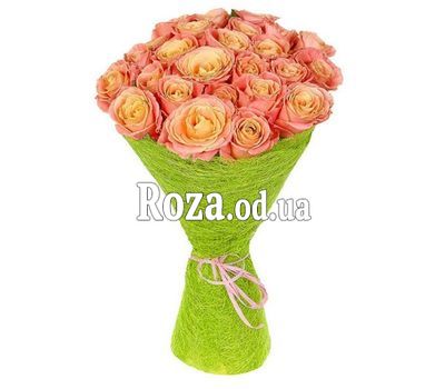 25 peach roses