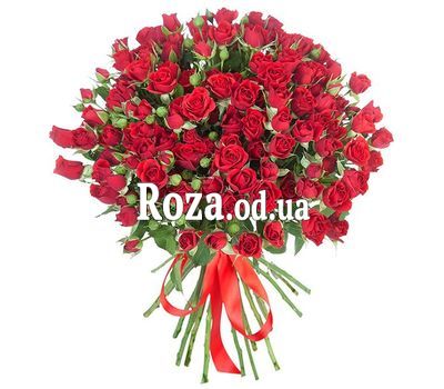Букет із 17 кущових червоних троянд