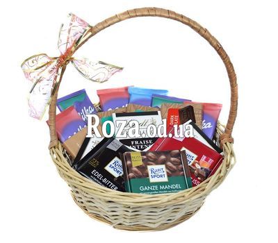 Basket of different chocolate