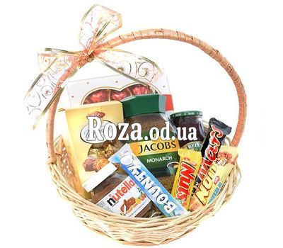 A basket of sweets and coffee Jacobs
