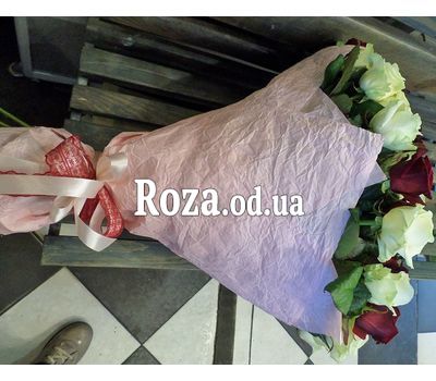 101 разноцветная роза 70 см - вид 1