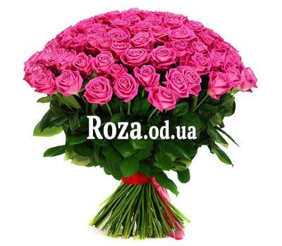 101 розовая роза 60 см