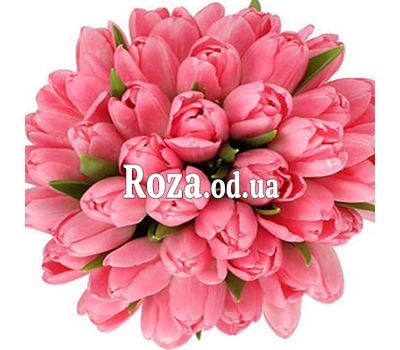 45 розовых тюльпанов