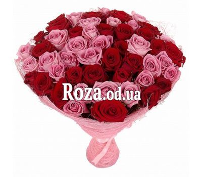 51 разноцветная роза