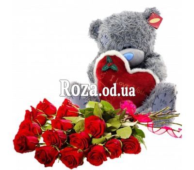 Soft toy with flowers