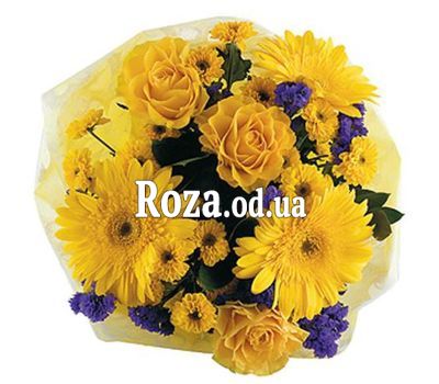Bouquet of roses and gerberas