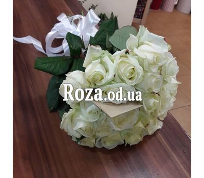 25 white roses in a bouquet 5