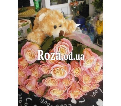 25 peach roses 4
